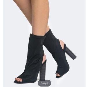 J. Adams Scuba Peep Toe Sock Bootie size 7.5